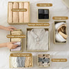 3pcs/1set Underwear Storage Box Foldable Non-woven Storage Box Six-piece Set Underwear Bra Socks Drawer Storage Finishing Box