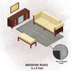 Premium Hand-Tufted Rug Made of 100% Wool  - Shiraz Grid - 6x9 Feet