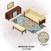 Premium Hand-Tufted Rug Made of 100% Wool  - Shivanka - 6x9 Feet