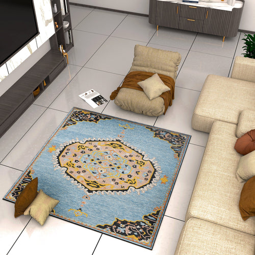 Premium Hand-Tufted Rug Made of 100% Wool  - Shivanka - 6x6 Feet