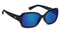 Polarized Amber with Blue Mirror / No Bifocal/Reader (Plano) ($90) / Glossy Black