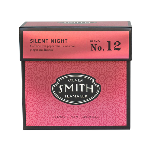 SMITH TEAMAKER - SILENT NIGHT SEASONAL HERBAL BLEND NO. 12 (15 TEA BAGS, 1.16 OZ)