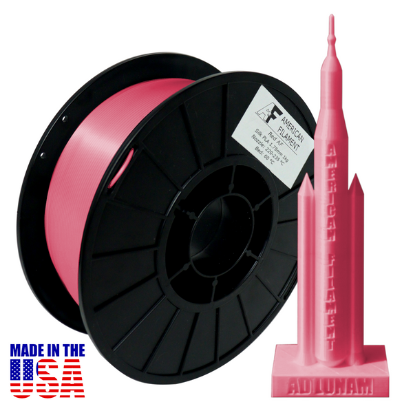 Red AF Silk PLA 3D Printer Filament, 1.75 mm Diameter, 1 kg Spool