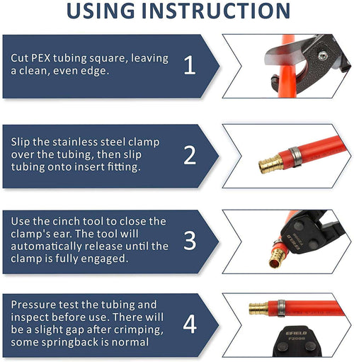 PEX Cinch Clamp Crimp Tool - EFIELD Plumbingsell