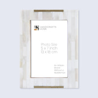 Picture Frames Palace Banquet Collection Bone Inlay Brass Beige White 4x6 5x7"