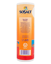 SoSalt Coarse Sea Salt Shaker from Sicily | 12 Pack x 750g (26.5 oz) | Kosher, All Natural Sicilian Sea Salt