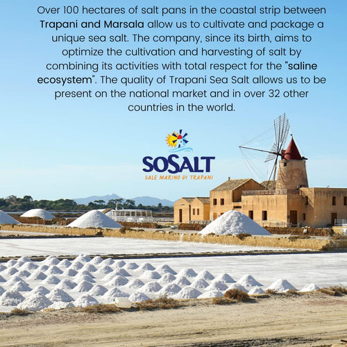 SoSalt Fine Sea Salt from Sicily | Bulk Foodservice Bag 10 kg (22 lb) | Kosher, All Natural
