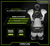 Frontline 110CTB-DC Digital Camo Full Body Harness with Aluminum Hardware and Suspension Trauma Straps M/L