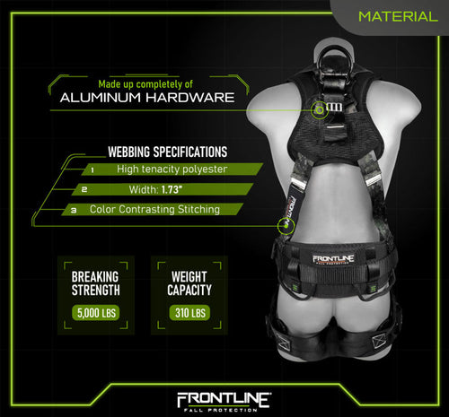 Frontline 110CTB-DC Digital Camo Full Body Harness with Aluminum Hardware and Suspension Trauma Straps M/L
