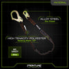 Frontline LIS61R Combat 6' Single Leg Rebar Hook End Lanyard with Internal Shock Absorber