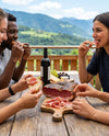 Speck, 6 lbs +/- (4lbs - 6lbs/piece) ,Seasoned and Smoked Italian Ham, Cured in the European Alps Mountains, Alto Adige IGP, Boneless and Ready to Slice, Best sliced paper thin with slicer, (Not Prosciutto), Weight approx. 6 lbs, by Moser Tirolinger brand