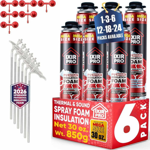 Spray Foam Insulation Can (30 oz. / 850 g) - Closed Cell Polyurethane Foam