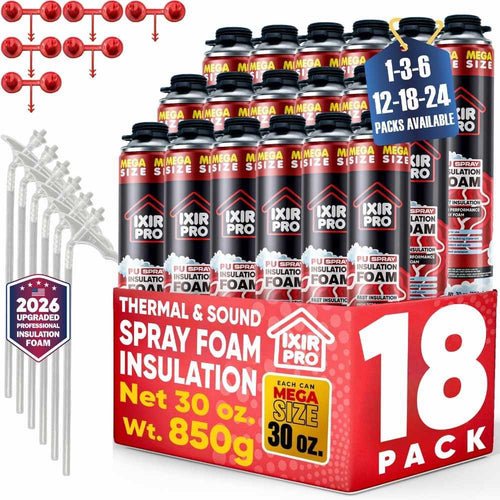 Spray Foam Insulation Can (30 oz. / 850 g) - Closed Cell Polyurethane Foam