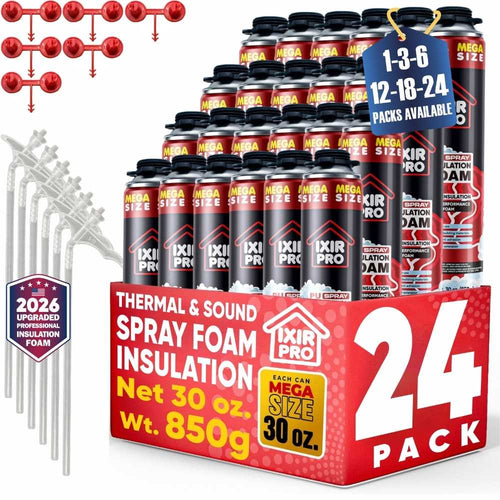 Spray Foam Insulation Can (30 oz. / 850 g) - Closed Cell Polyurethane Foam