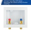 10 Pcs 1/2" Copper Press Inlet, Washing Machine Outlet Box, Center Drain