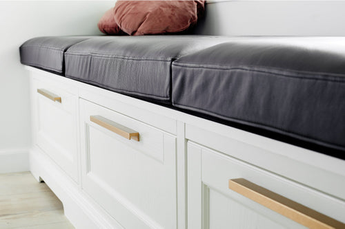 Brushed Bronze "Station" Drawer Tab Pull Euro • Knobs