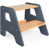 2-Step Wooden Stool for Toddlers(Step Stool for Children Ages 2+)