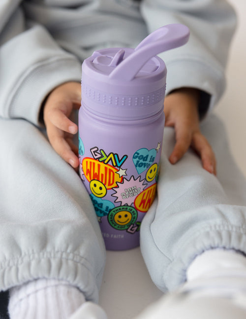 Sticker Collage Kids Water Bottle