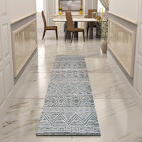 Premium Hand-Tufted Rug Made of 100% Wool  - Still River Grey - 2x10 Feet