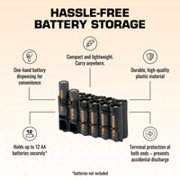 12 AA Pack Battery Caddy (Tuxedo Black)