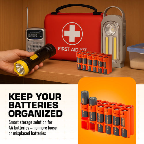 12 AA Pack Battery Caddy (Orange)