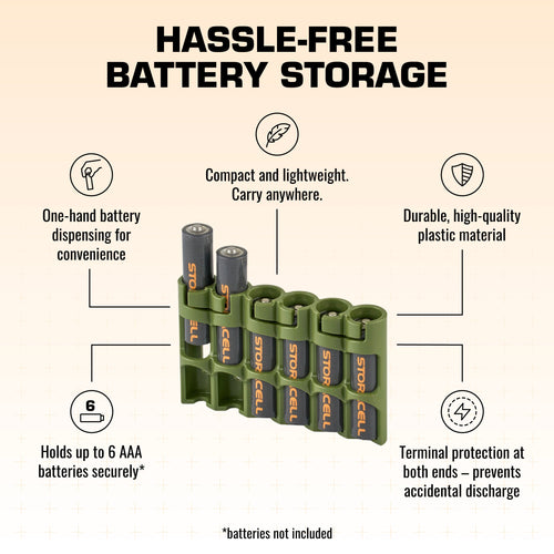 Slimline AAA 6 Pack (Military Green)