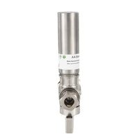 1/4 Turn Stop Straight Valve, 1/2" Nominal (5/8" OD) Compression x 3/8" OD With Stainless Steel Water Hammer Arrestor Chrome Plated Brass Plumbingsell
