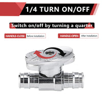 1/2" x 1/2" PEX Expansion Straight Stop Valve, 1/4 Turn (Lead Free) Plumbingsell