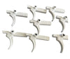 Snow Patrol White Cerakote Trigger Supply: Super Safety – S7 Tool Steel – Curved Trigger | AR-15 USA Made