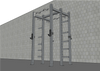 TGrip Commercial Double Half Rack Weight Set - 3x3 Steel - Functional Multi-Grip Pull-Up - Integrated Plate Storage - J-Hooks