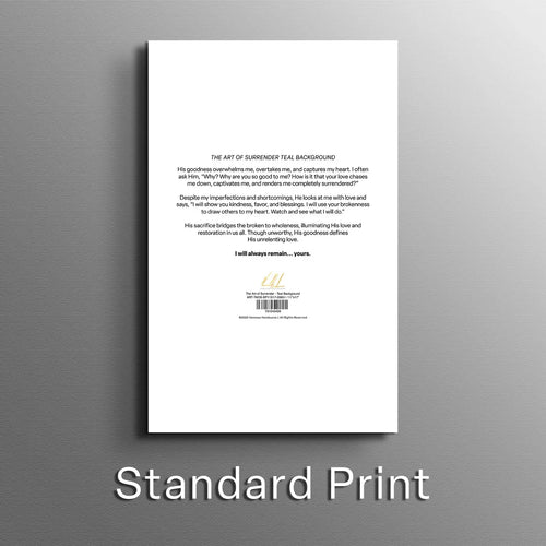 The Art of Surrender - Teal Background