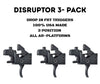 Partisan Disruptor FRT 3-Pack (Black) — AR-15 Drop-In Forced Reset Trigger (USA Made)