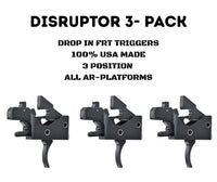 Partisan Disruptor FRT 3-Pack (Black) — AR-15 Drop-In Forced Reset Trigger (USA Made)