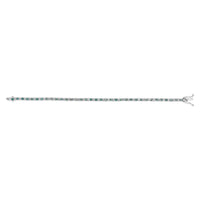 14K White Gold 4.0 Cttw Alternating White and Blue Lab Grown Diamond Tennis Bracelet - 7" inches