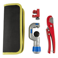 Heavy Duty Canvas Bag 3 Pcs Tubing Cutters Kit with 3/16 to 1-1/4" Pipe Cutter, 1/8 to 7/8" Mini Tube Cutter for Metal Pipes