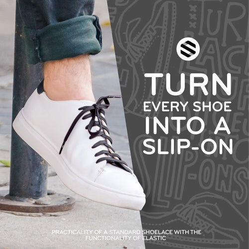 Grey Flat Elastic Stretch Shoe Laces The Original Stretchlace