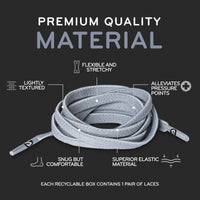 Light Grey Flat Elastic Stretch Shoe Laces The Original Stretchlace