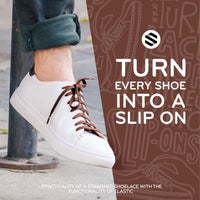 Brown Flat Elastic Stretch Shoe Laces The Original Stretchlace