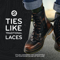 Black Round Elastic Stretch Shoe Laces The Original Stretchlace