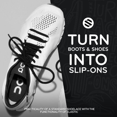 Black Round Elastic Stretch Shoe Laces The Original Stretchlace