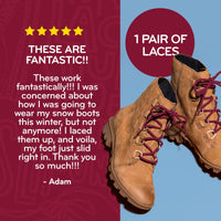 Dark Red Round Elastic Stretch Shoe Laces