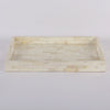 White Bone Inlay Decorative Tray Table Ottoman 11x17 12x12