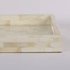 White Bone Inlay Decorative Tray Table Ottoman 11x17 12x12