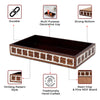 countertop and vanity tray handmade illusion yinyang-pattern 10x6 towel tray brown