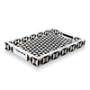 Discovery Cypher Decorative Tray 17x11 & 12x12  Black Ivory Ottoman