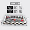 Discovery Cypher Decorative Tray 17x11 & 12x12  Black Ivory Ottoman