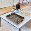 Decorative Tray 17x11, 12x12 Large Ottoman Coffee Table Tray Brown