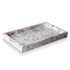 Decorative Tray Discovery Jewel Grande Pattern Mother of Pearl, White, 11" x 17" & 12" x 12"