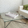 Decorative Tray Discovery Jewel Grande Pattern Mother of Pearl, White, 11" x 17" & 12" x 12"