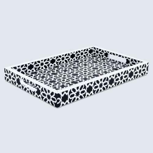 Decorative Tray 17"x11" 12"x12" Shiraz Ottoman Coffee Table